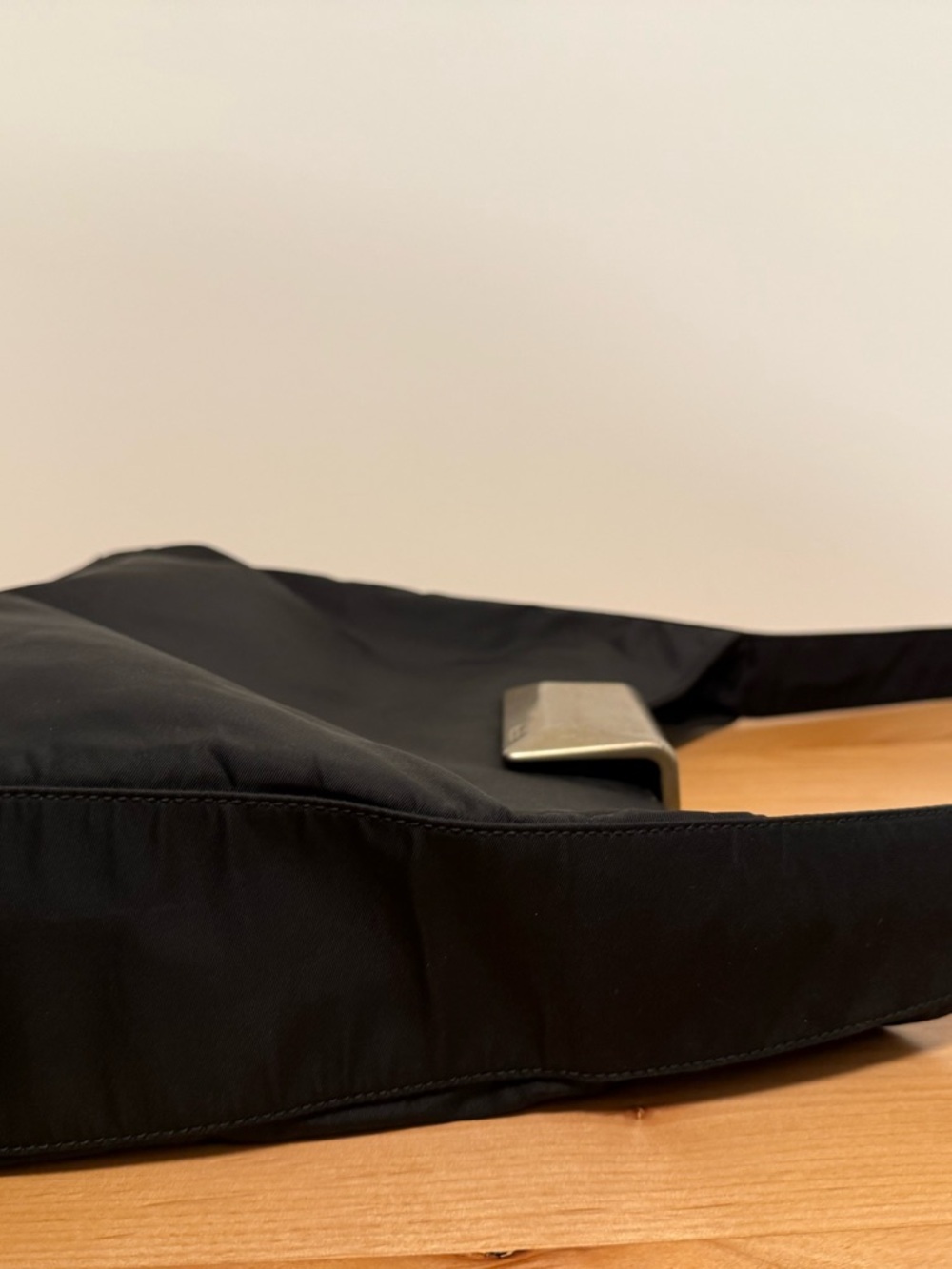 Authentic Vintage Prada Black Nylon Shoulder Bag - Picture 6 of 16